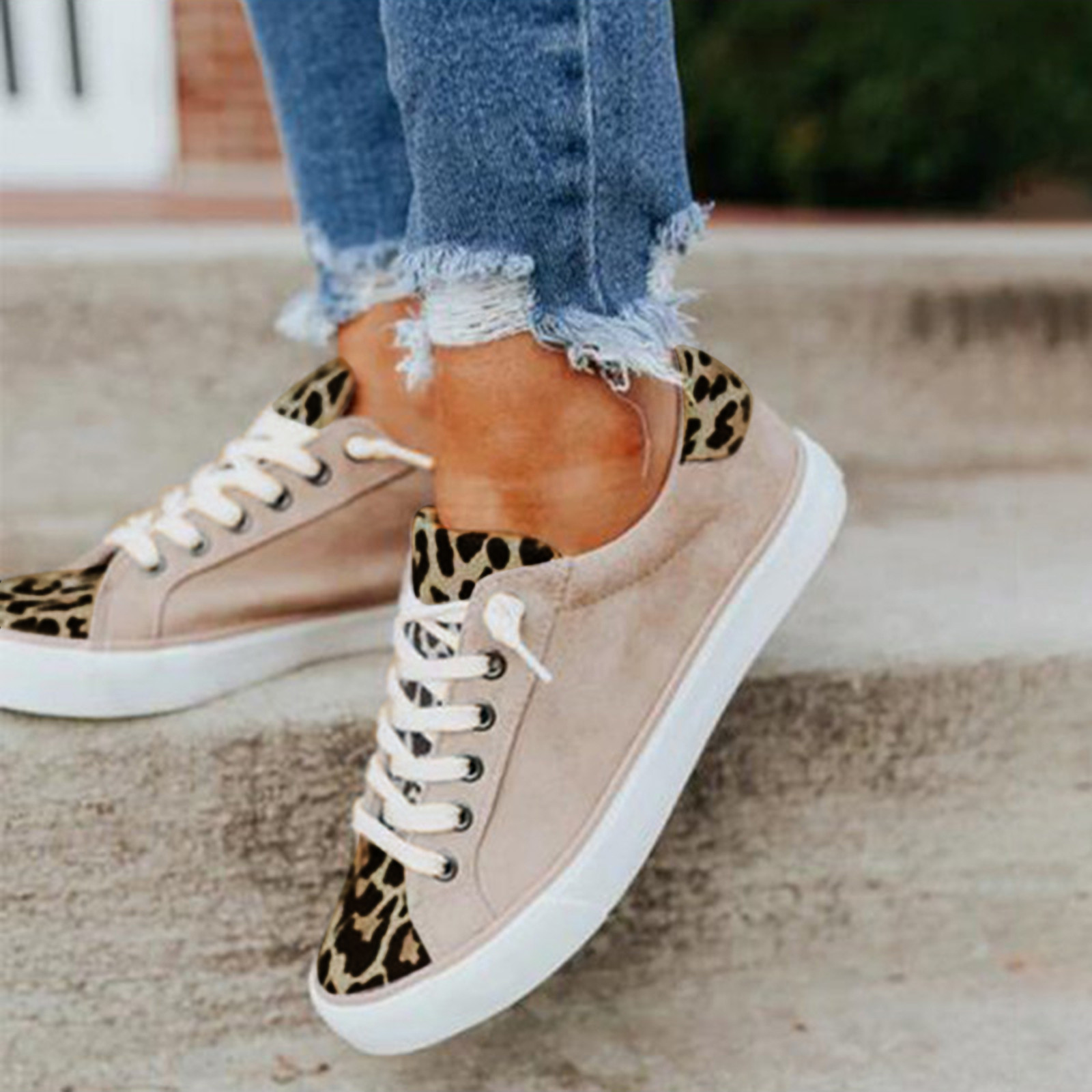 Canvas Shoes Women 21 Leopard Lace Up Casual Style New Female Sneakers Multicolor Serpentine Pattern Ladies Plus Size 42 Women S Vulcanize Shoes Aliexpress