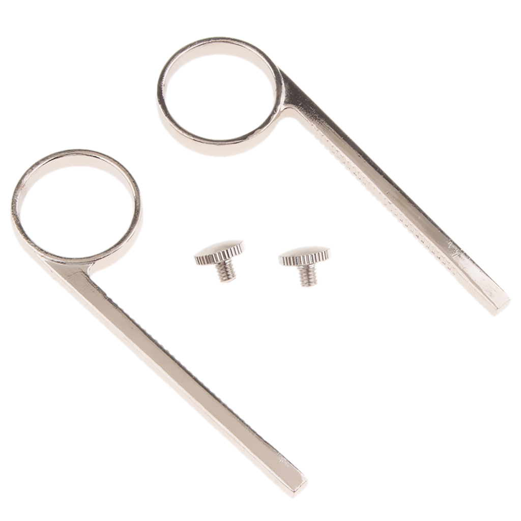 2 Pieces Trumpet Slide Finger Ring with Fix Screws for Trumpet Brass Instrument Replacement Parts