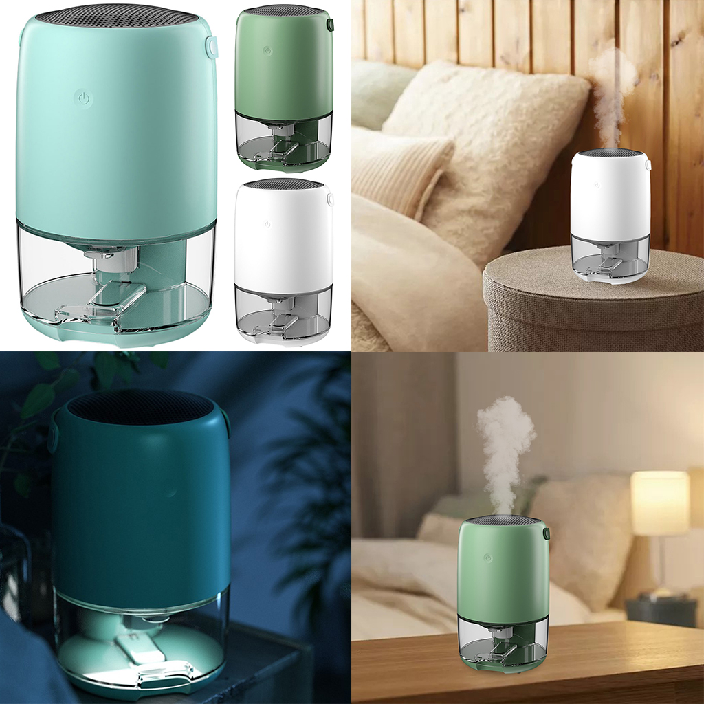 Dehumidifier Portable 1100ml LED Small Night Light Mini Quiet for Bedroom checkroom Toilet Office Home