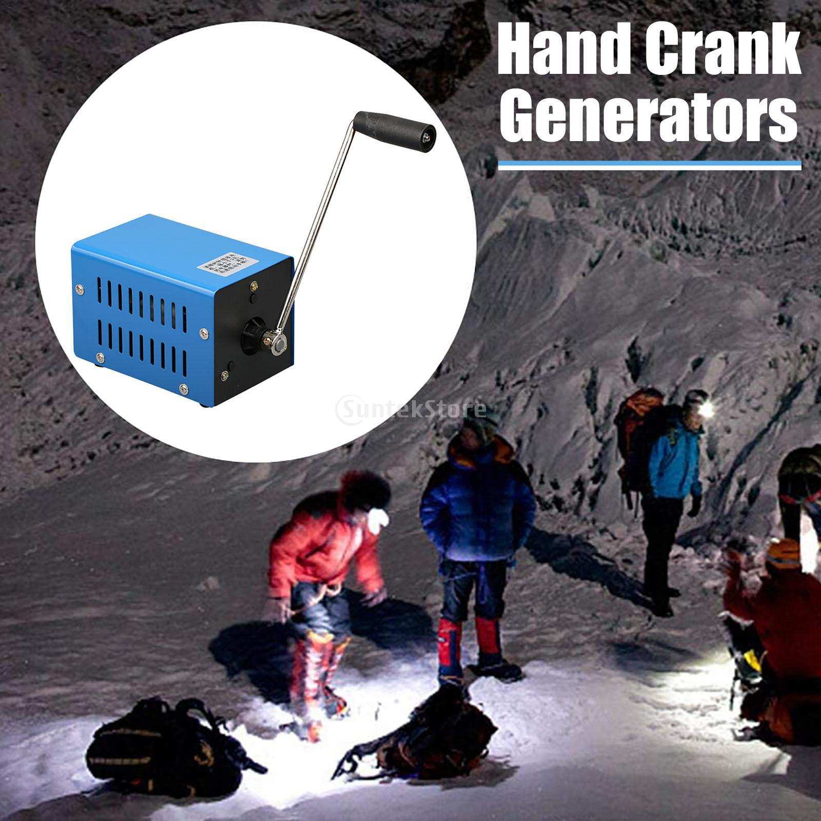 Household Outdoor Portable Manual Hand Crank Generator 20W High Power Dynamo USB Charger for Travel Camping Hiking