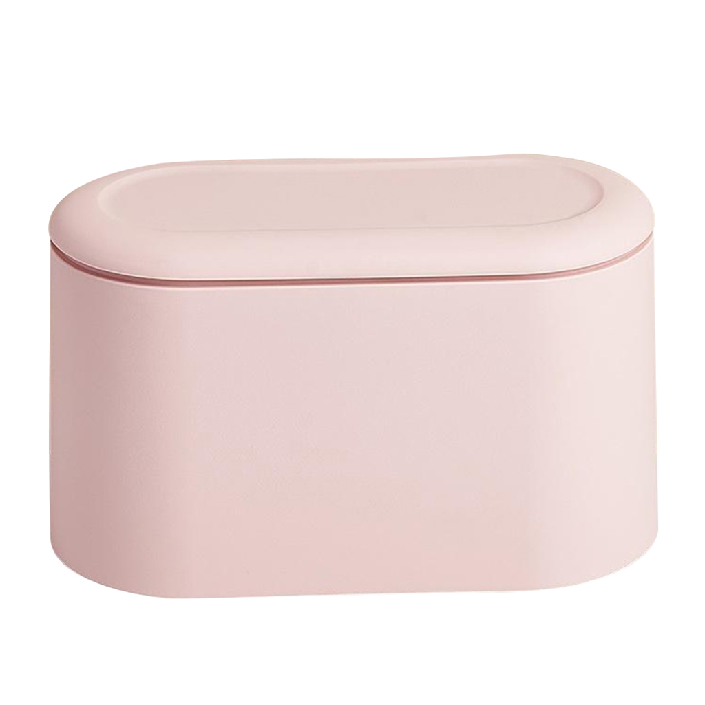 Desktop Trash Can Small Mini Garbage Plastic Dustbin with Lid Cover for Home Office Desk Car Trash Bin