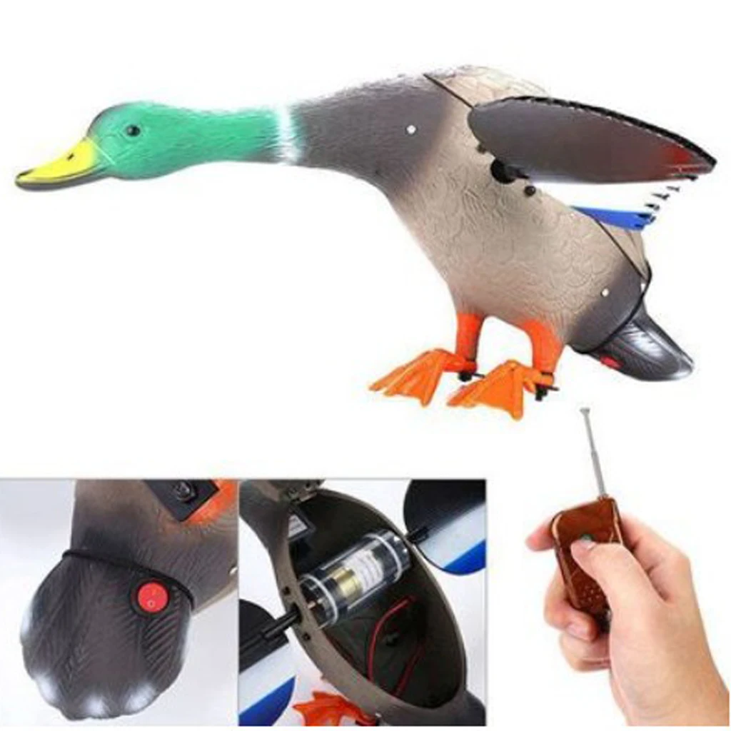 Electric Duck Decoy Flying Motorized Duck With Remote Control 