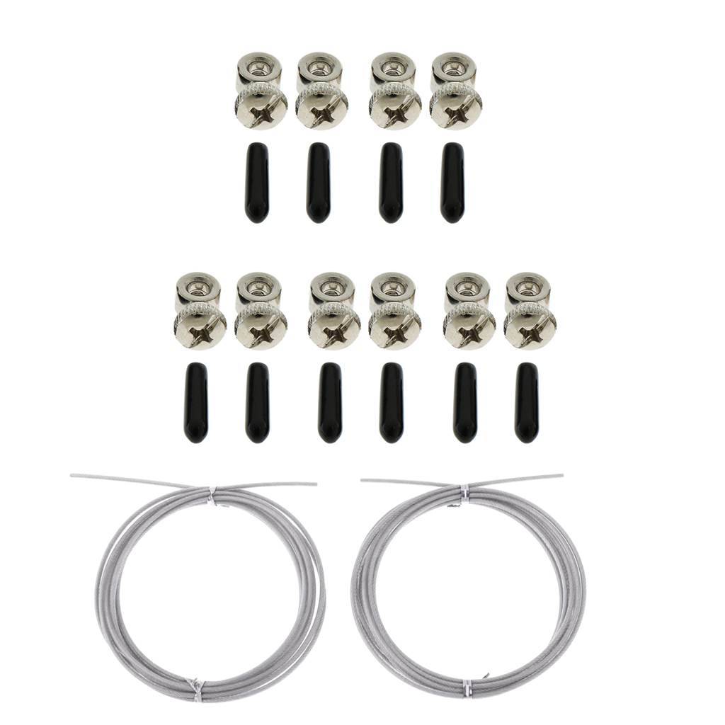 Replacement 5 Pairs Spare Speed Jump Rope Screws End Caps with 2pcs Skipping Rope Cable Cord Replacement - Select Colors