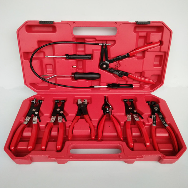 Set 9 Pinze Per Fascette Stringitubo - Attrezzi Per Tubi Carburante, Olio E Acqua Per Auto - Foto 3