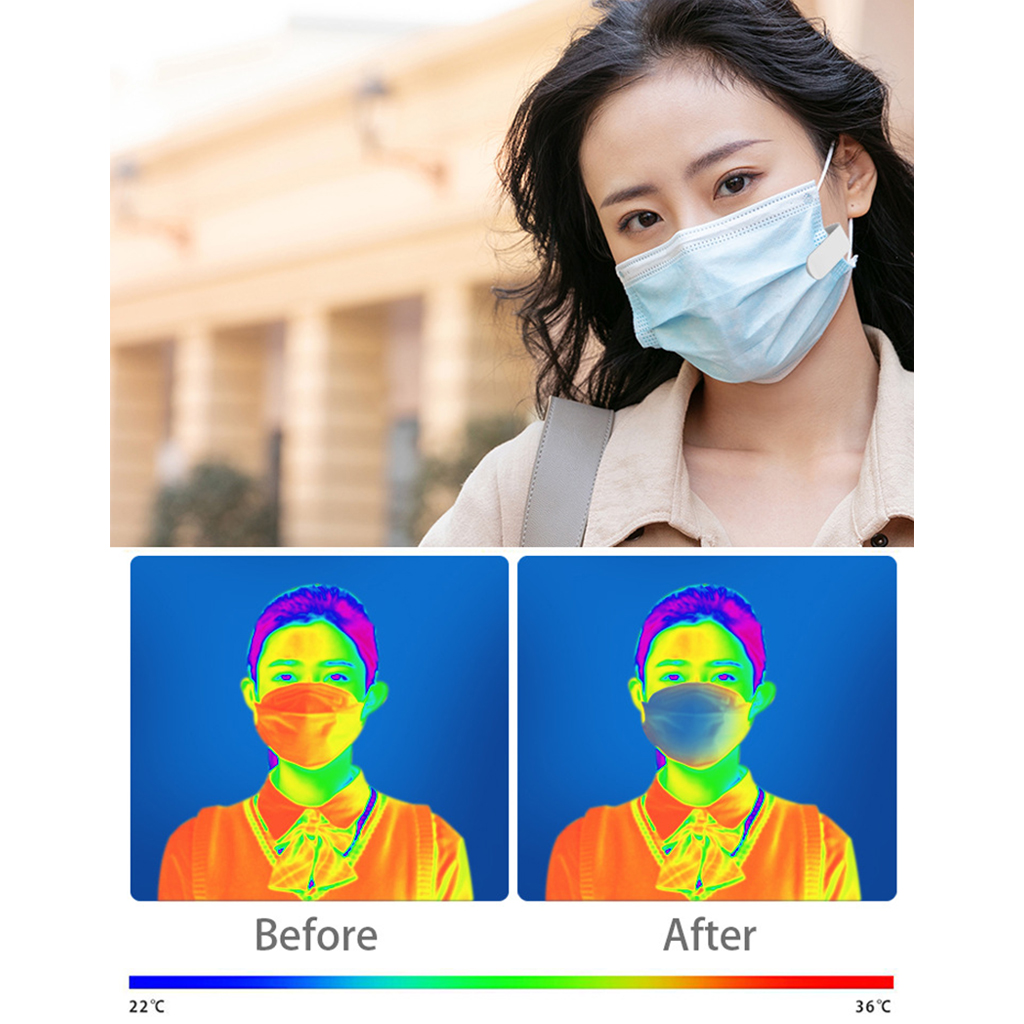 Outdoor Clip-on Mask Fan Mini Electric Portable Wearable USB Reusable Breathable Cooling Fan Fresh Air Air Conditioner