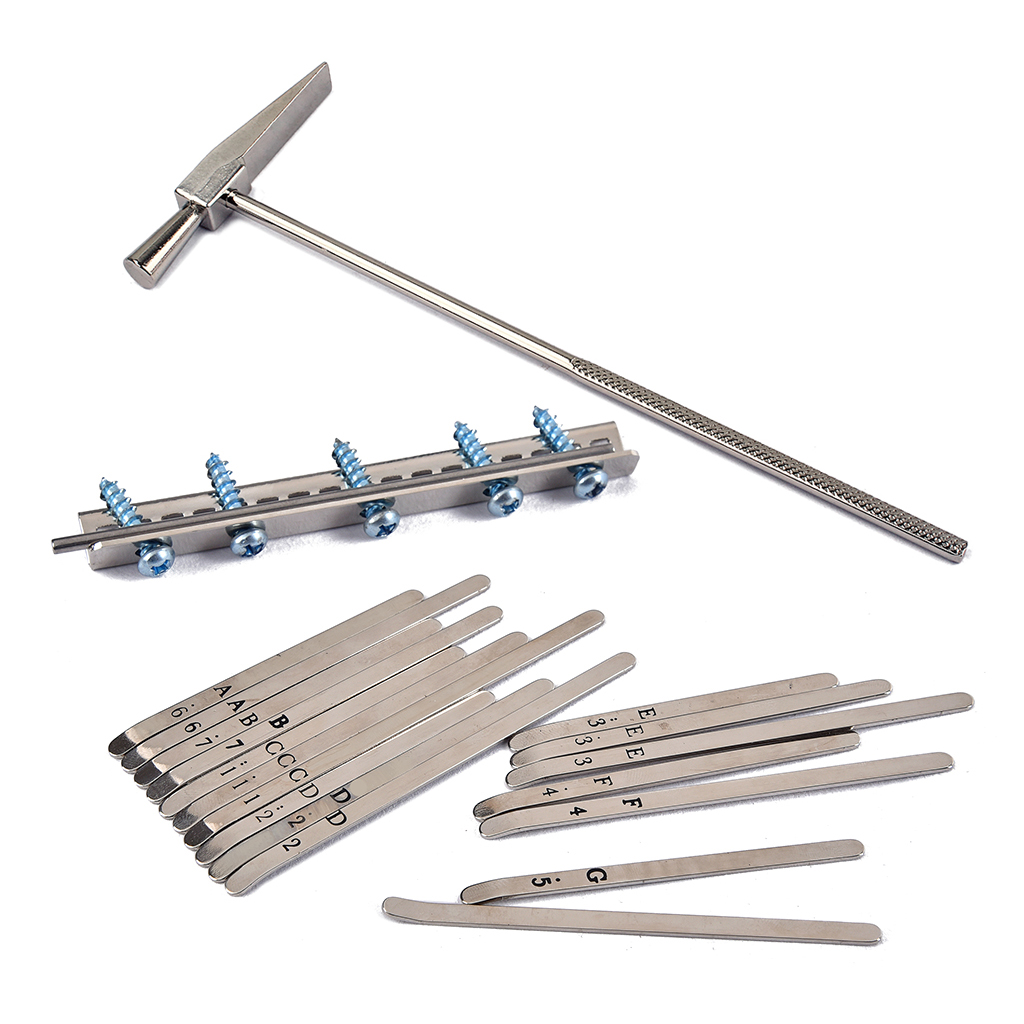 1 Set DIY Thumb Piano Stainless Steel Keys Hardware for 17 Key Kalimba Replacement Parts