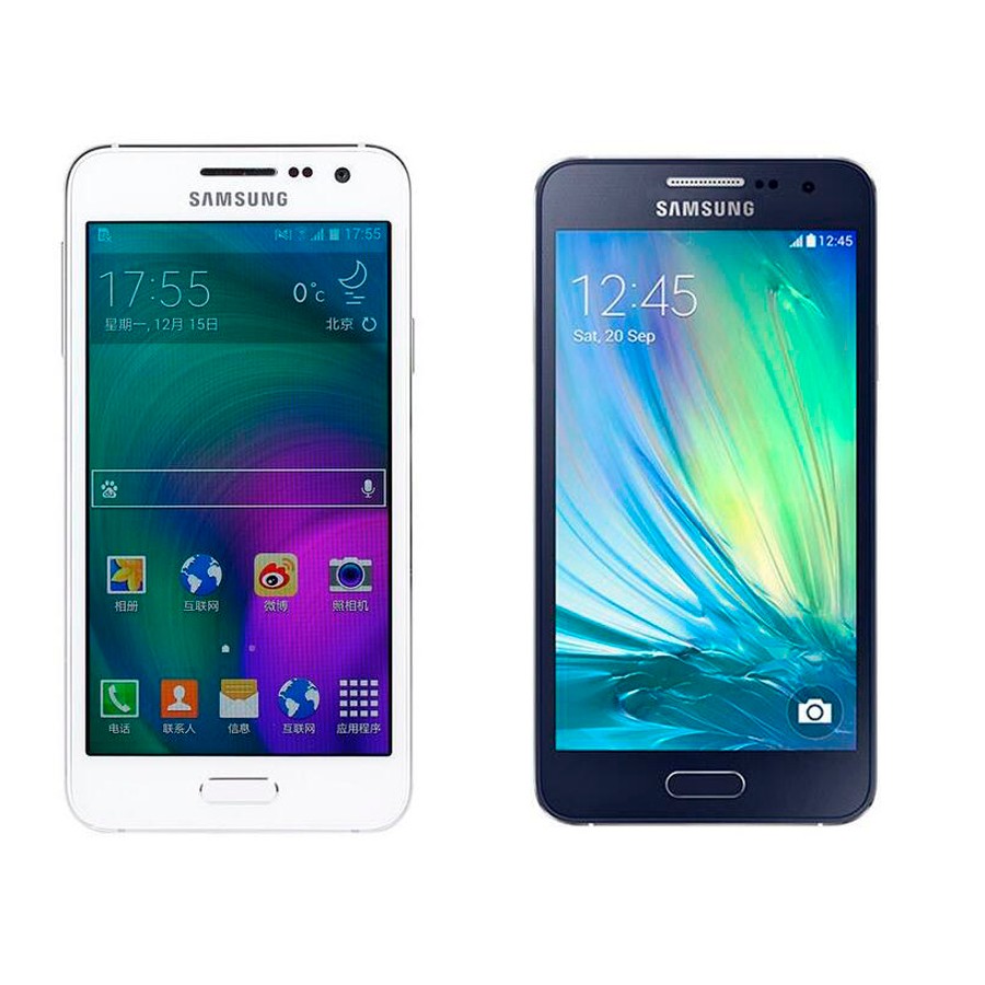 Telefone Celular Desbloqueado Samsung Galaxy a3 Quad Core 1gb Ram 4.5 Touchscreen 4g-lte cb Rádio Duplo Sim A3000 15 Walkie-talkie
