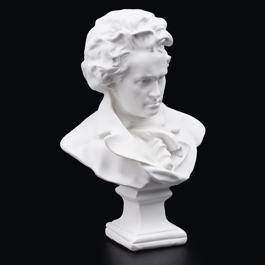 15cm Height Realistic Beethoven Resin Bust Statue Figurine 