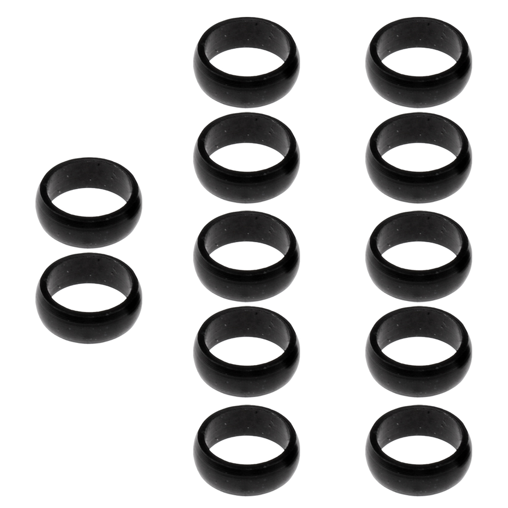 Set of 12pcs Durable Dart Sharft Protector Flights O Rings Accessories Black