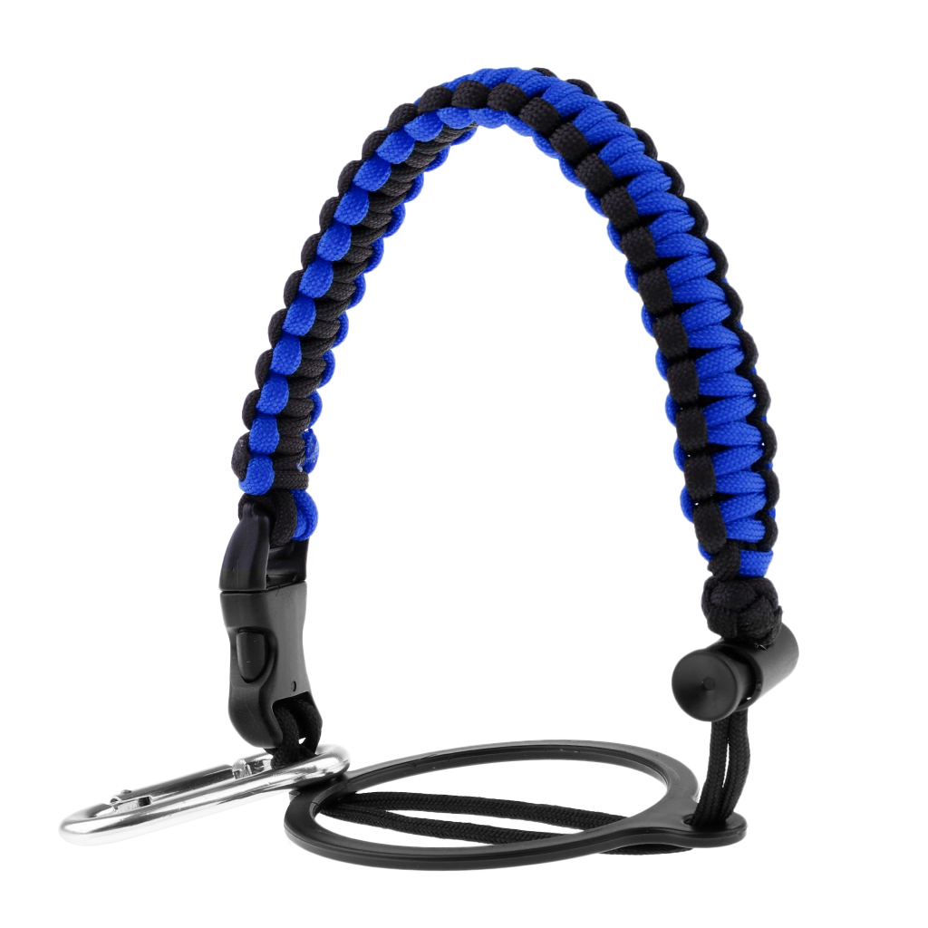 Outdoor Cycling Bike Bicycle Water Bottle Handle Cup Carrier Survival Strap Cord with Safety Ring and Carabiner