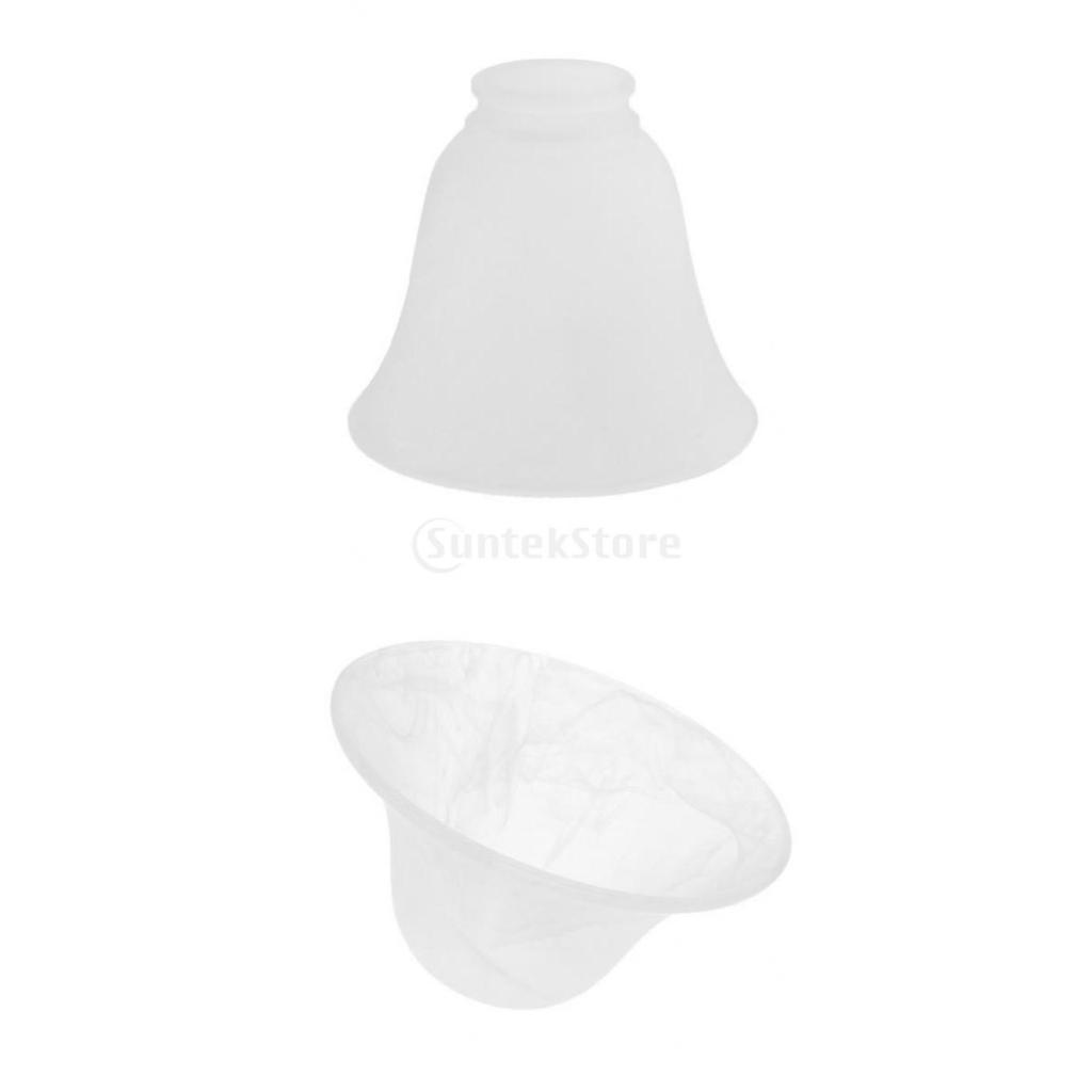 2x Replacement Ceiling Fan Vanity Chandelier Frosted And Clear Glass Shade
