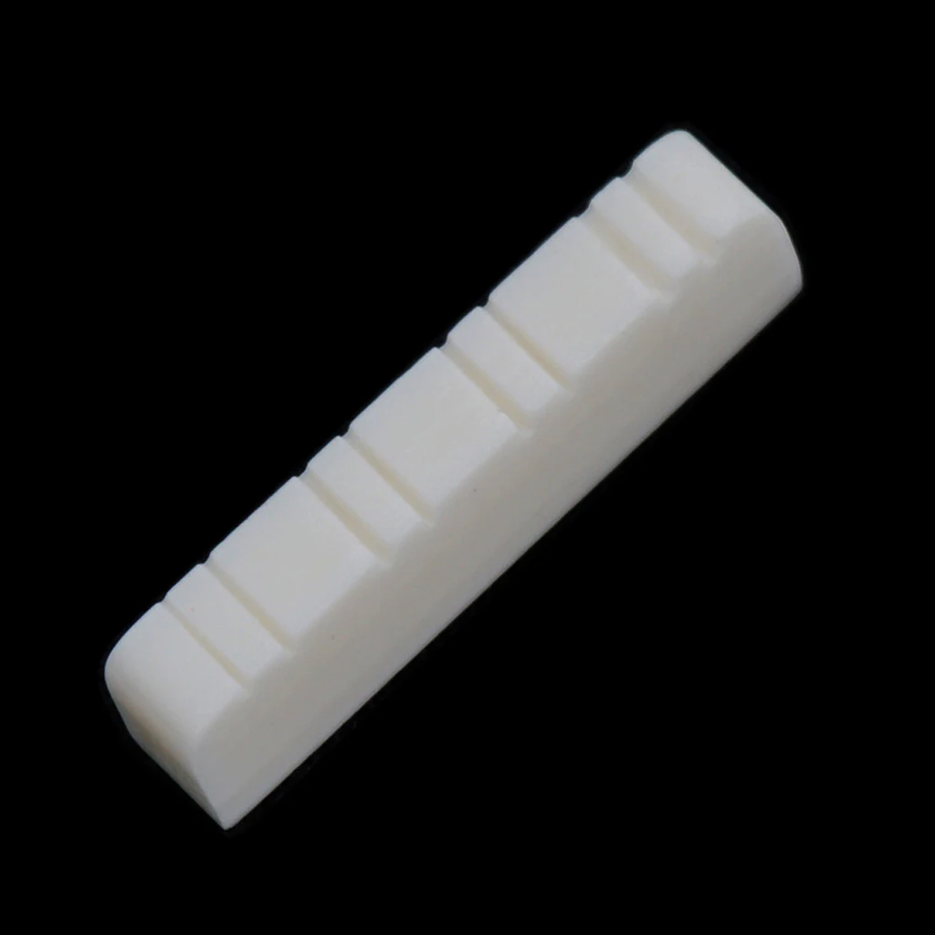 White Bone Mandolin Bridge Nut for DIY Mandolin Parts Accessories 28x5x7mm