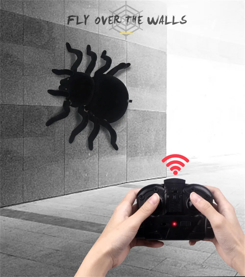 Details about   Remote Control Wall Climbing Spider Artificial RC Electronic Spider Prank Toy 