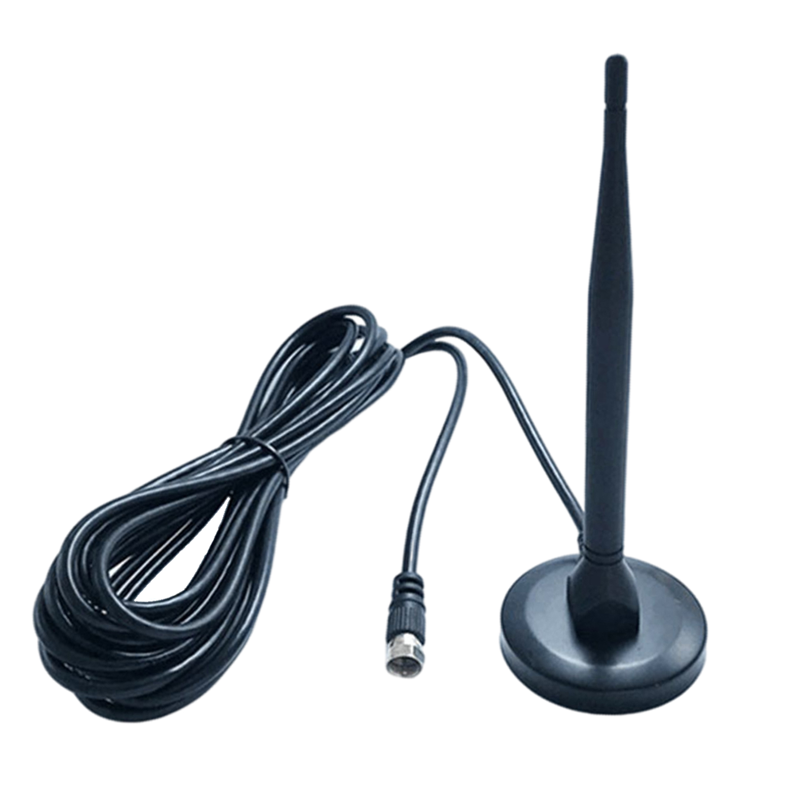 Indoor DTMB TV Antenna VHF UHF Magnetic Base 1.5m Cable, Compatible for DVB-T2 HDTV Easy to Install