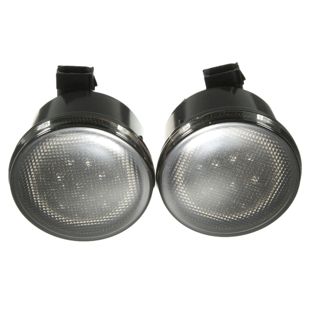1 Pair Amber Front LED Turn Signal Light Assembly Indicator Side  Parking Lights For Jeep Wrangler JK 2007~2016 98 x 98 x 80mm