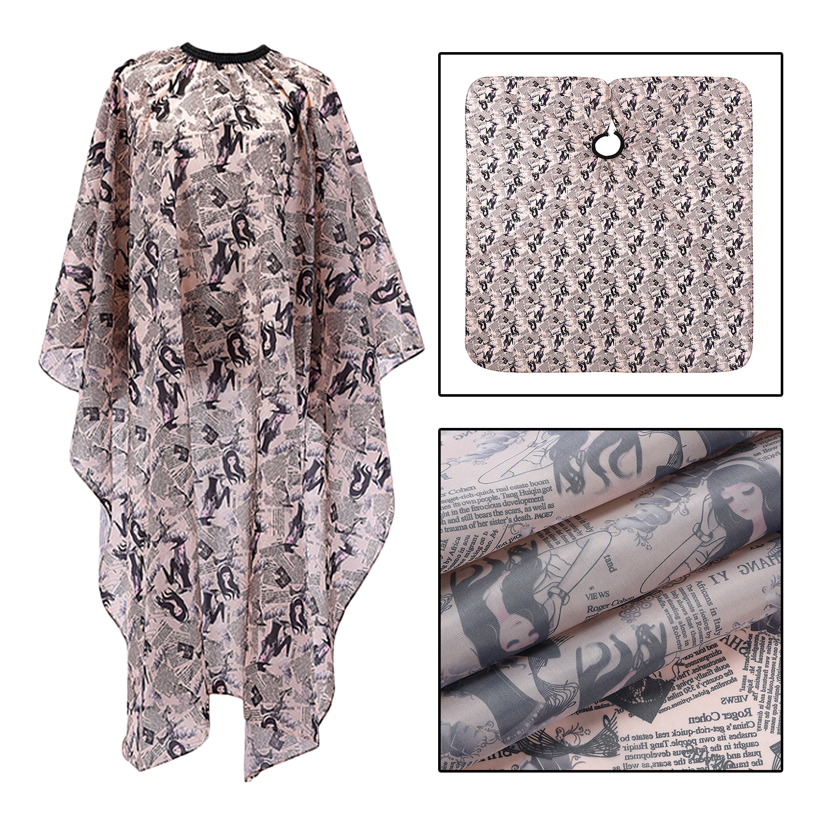 Professional Printed Hairdressing Cape Waterproof Barber Styling Cape Water And Stain Resistant 63 x 55 inch for Women Men Kids