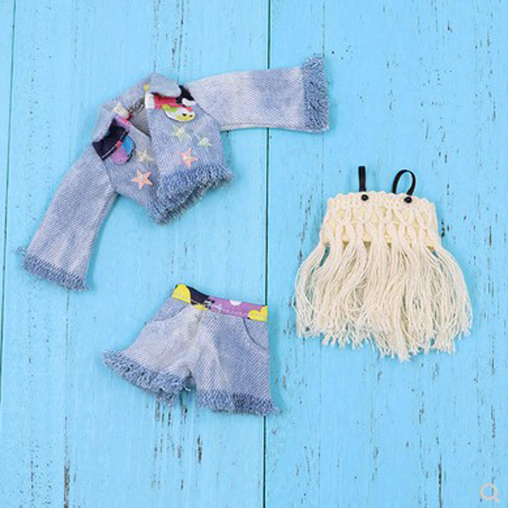 3 Pieces Clothes Suit Party/ Casual Outfit for 12inch Blythe Pullip  Doll