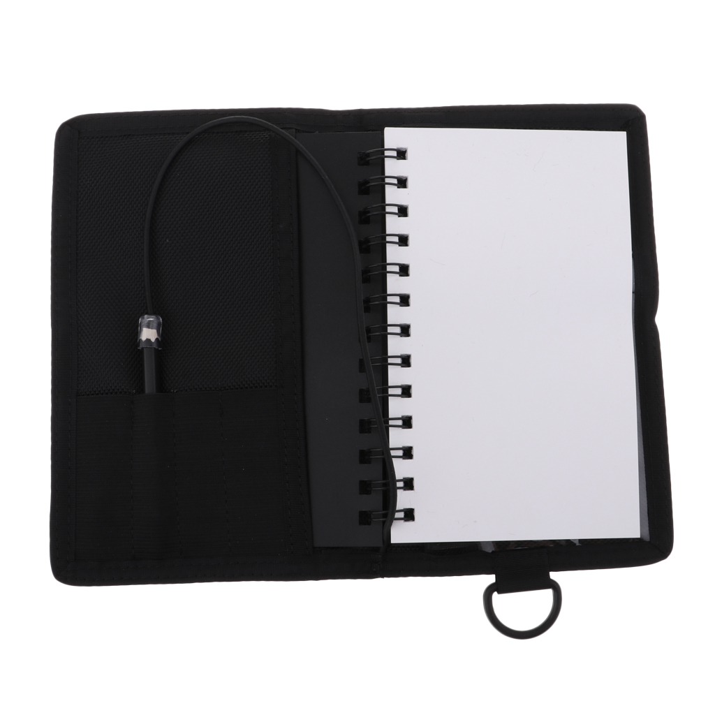 Underwater Writing Slate 20 x 12.5cm/7.87 x 4.92inch with Pencil Clip Elastic Strap for Scuba Diving Snorkeling