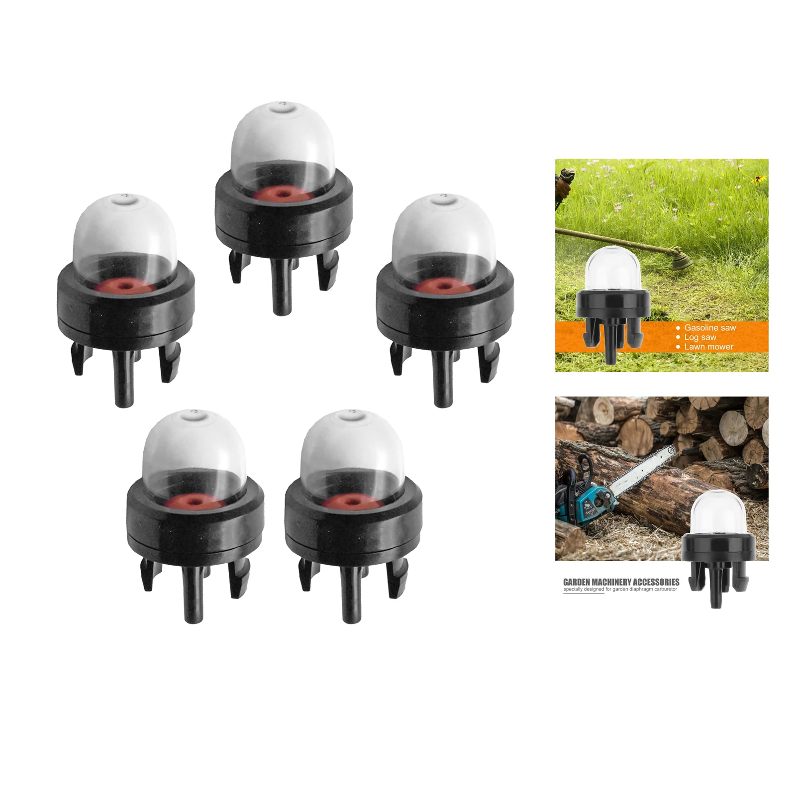 Set of 5 Uiversal Lawn Mower Carburetor Primer Bulbs Pump Kit for Picking