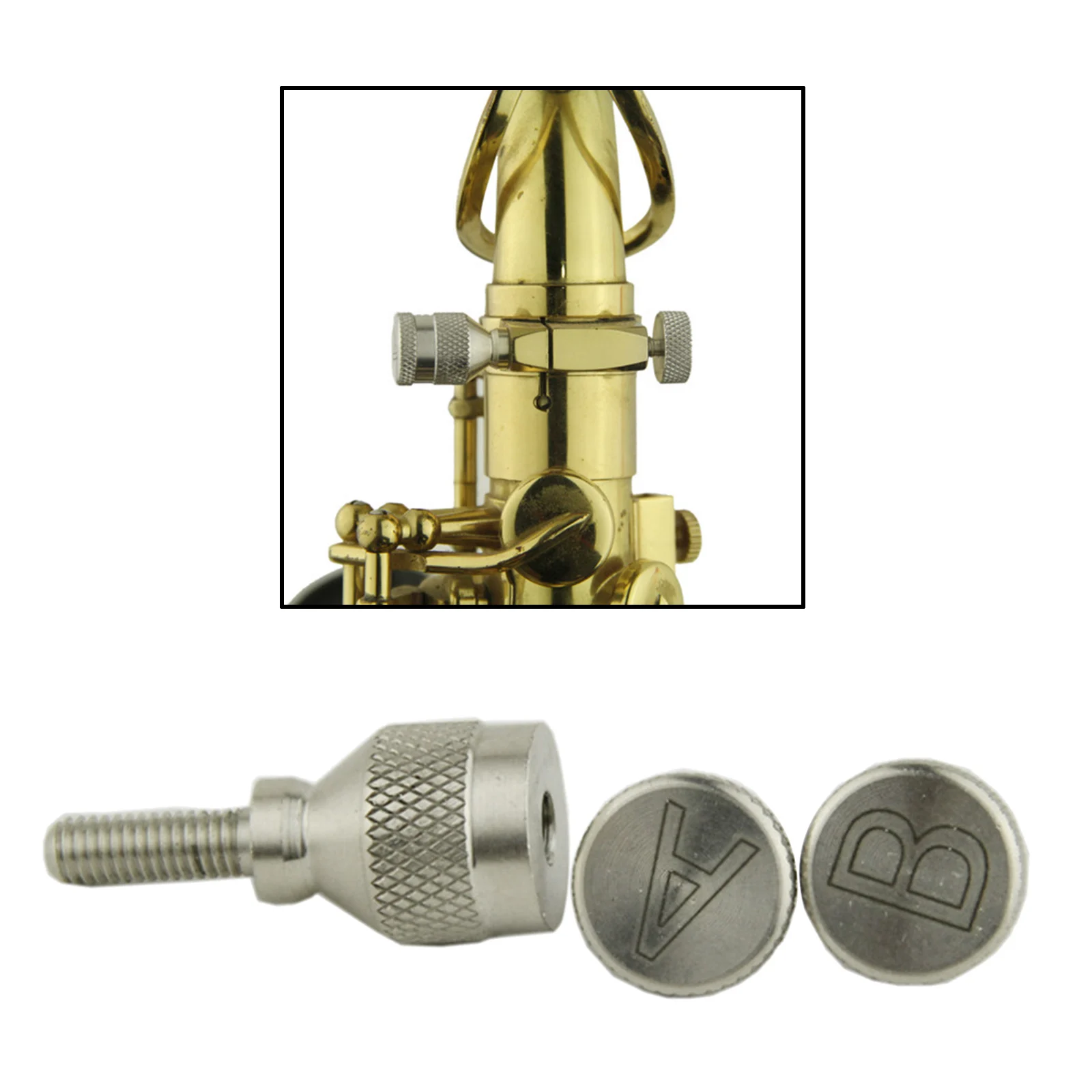 Sax Neck Tightening Screws Sax Curved Neck Fixed Screw Suitable for Soprano Alto Baritone Tenor Replacement Improve voice Acc