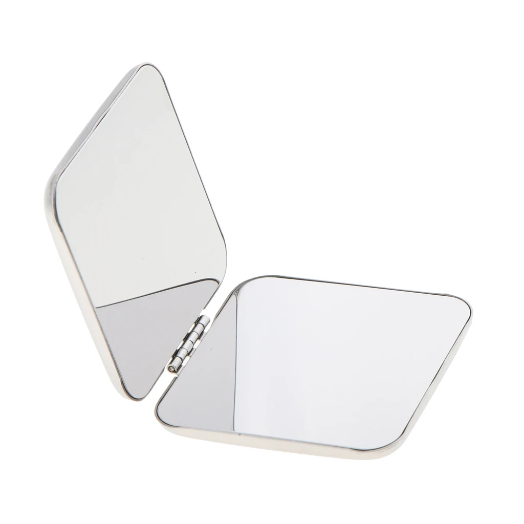 Compact Cosmetic Handbag Folding Makeup Magnifying Mirror FULL STEEL MIRROR