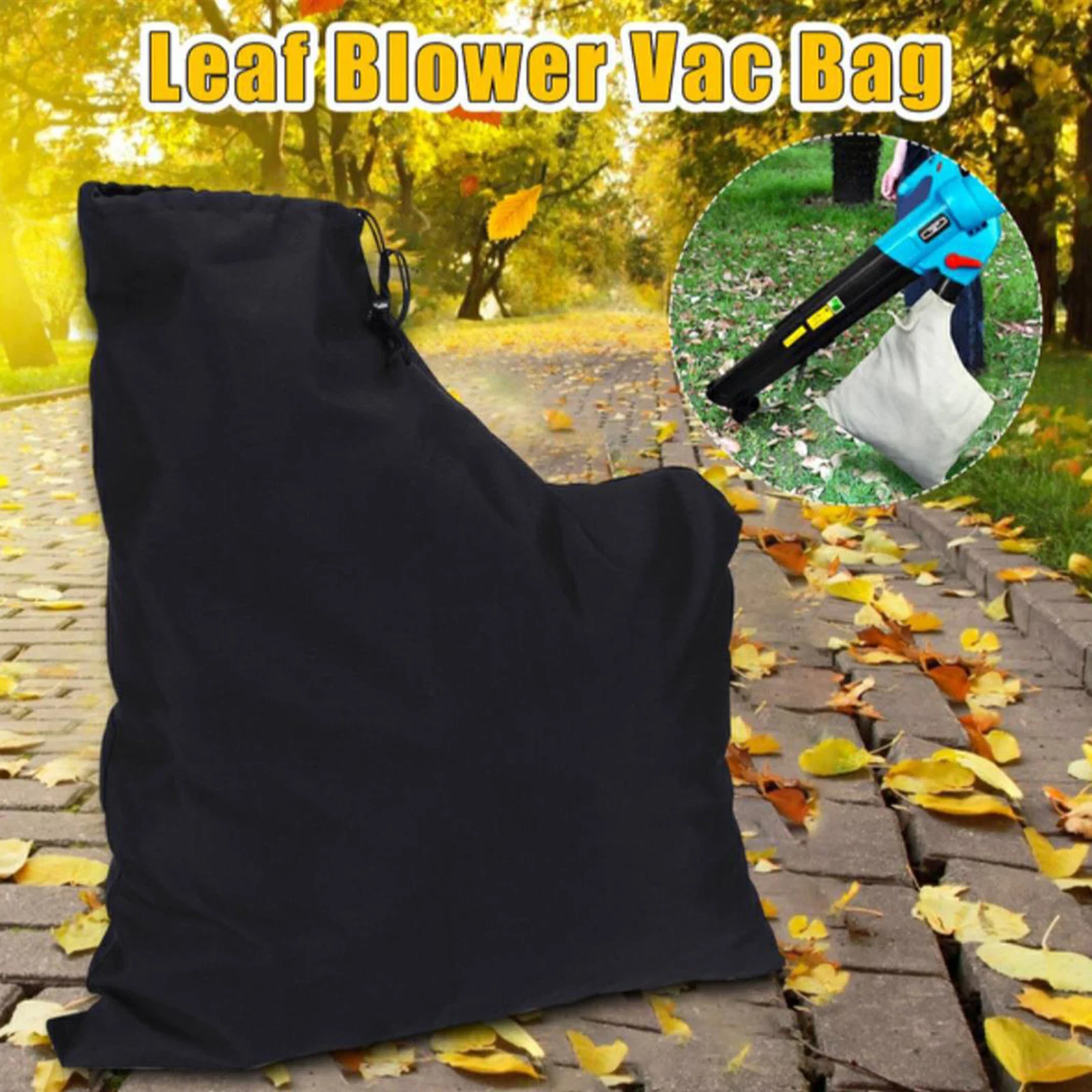 Shredder Leaf Blower Cleaner Vacuum Replacement Bag Zippered Collection Sack Storage Bottom Dump Bag Dust Bag Garden Tool