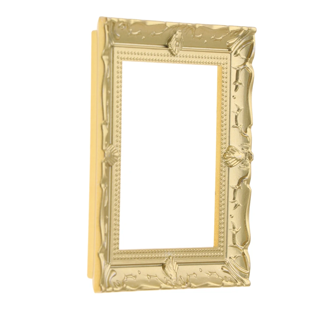 1:12 Scale Golden Photo Frame Picture Frame, Golden, Dollhouse