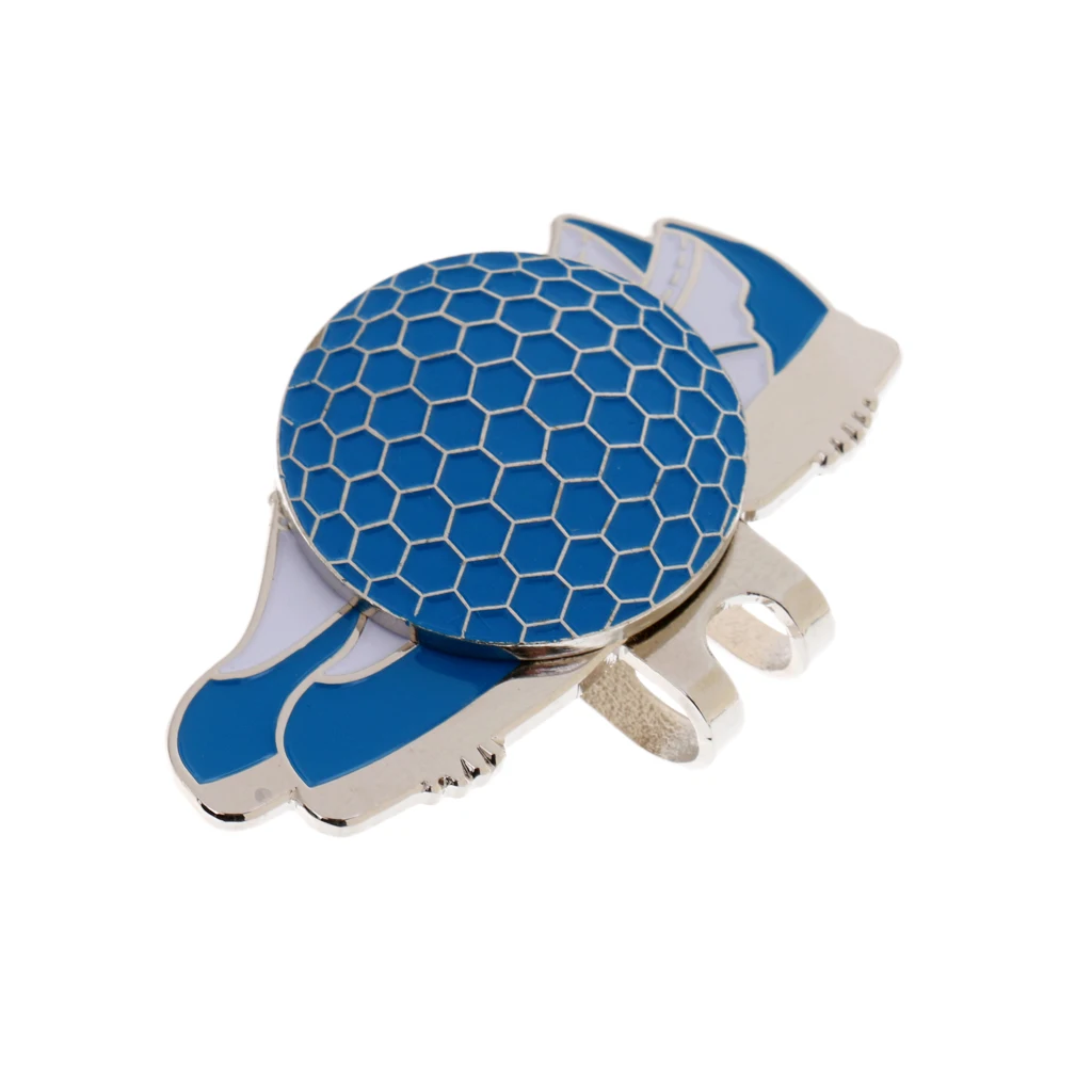 Stainless Steel Shoe Design Golf Hat/ Visor Clip with Magnetic Ball Marker