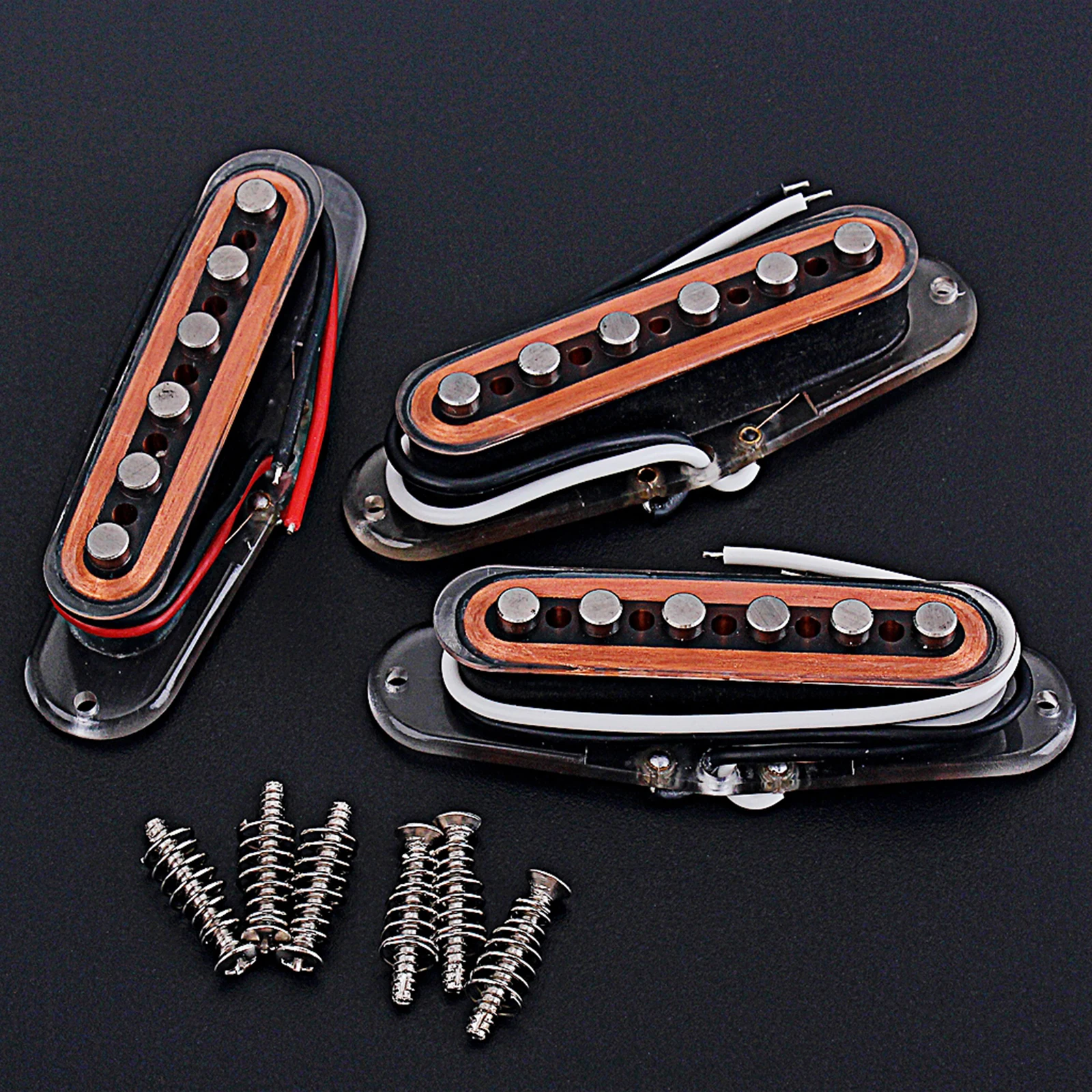 3pcs Electric Guitar Single Coil Pickup Set Middle/ Neck/ Bridge Alnico V for ST Guitar Parts