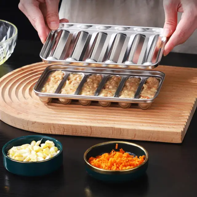 2PCS Sausage Stainless Steel Sausage Homemade Hot Dog 6 Cavity Sausage Food  Supplement Meat Glow Cookies Tray 11x13 Baking Pan - AliExpress