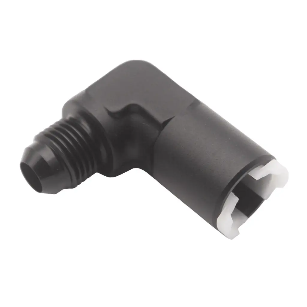 Black Automotive AN-6 90Degree Quick Connect Female Fuel Oil Adapter Billet