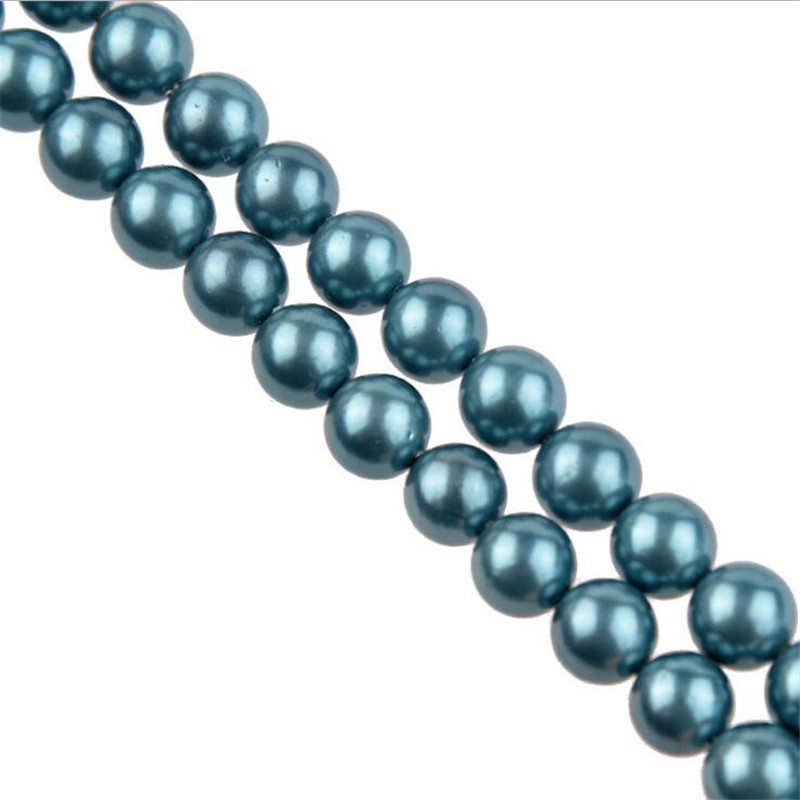Wholesale OlingArt 4 6 8 10 12 14mm round Red multicolor Glass imitation pearl DIY Earrings Bracelet necklace jewelry making
