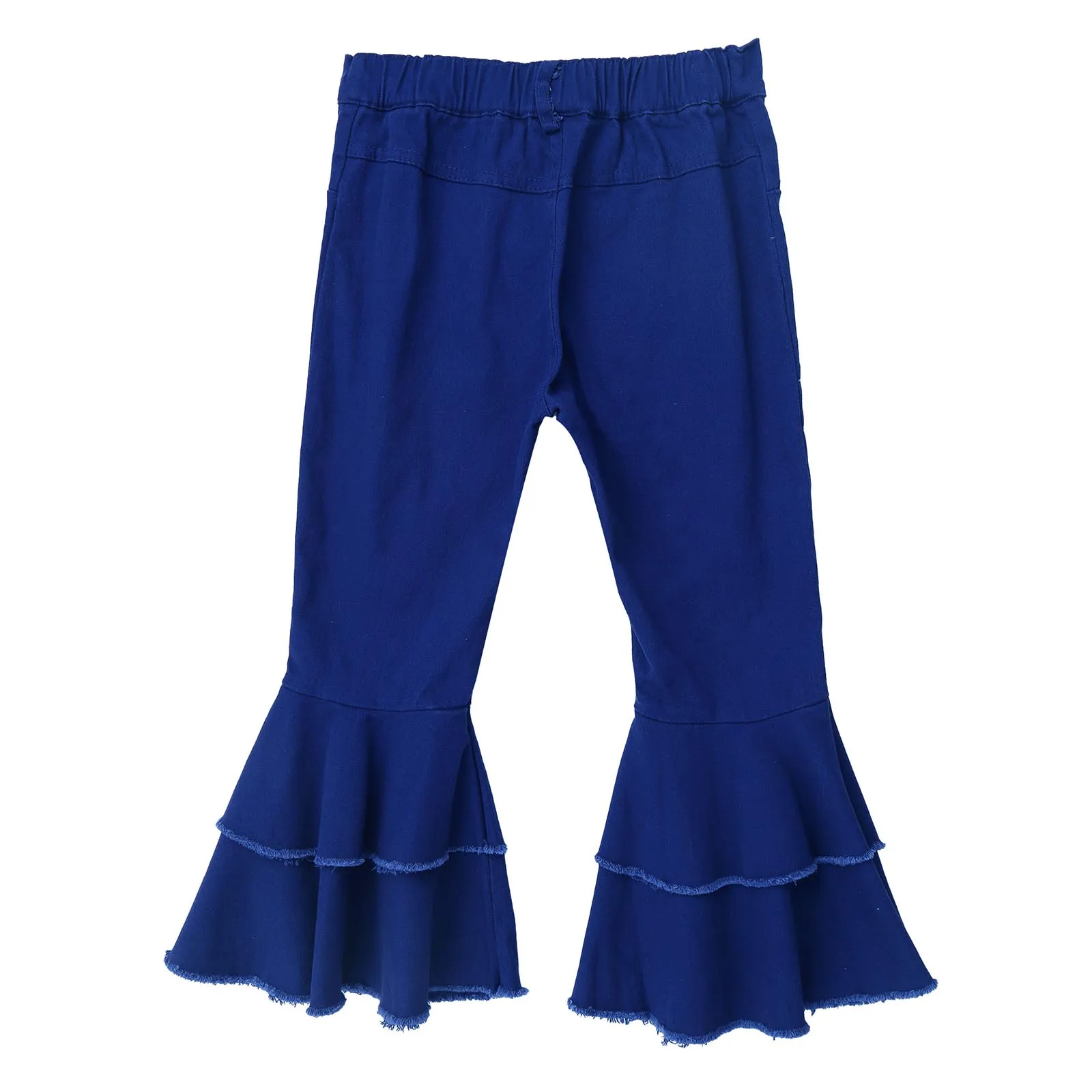 Trousers Kids Girls Children Fashion Casual Flares Pants Front Button ...
