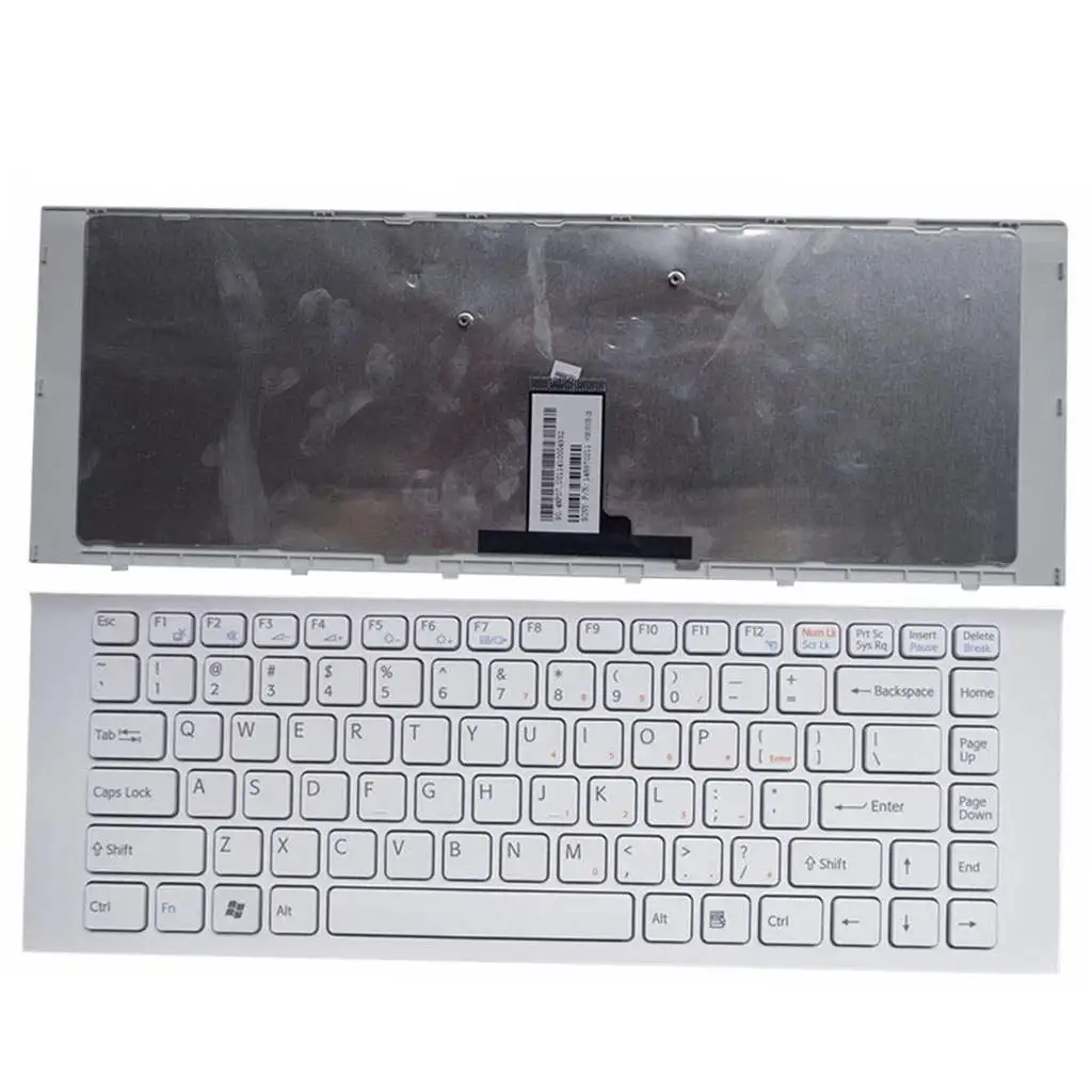 Laptop Keyboard US Replacement Computer Accessories White English for Sony Vpceg Pcg-61913L Pcg-61A12L Pcg-61A13L 148970211