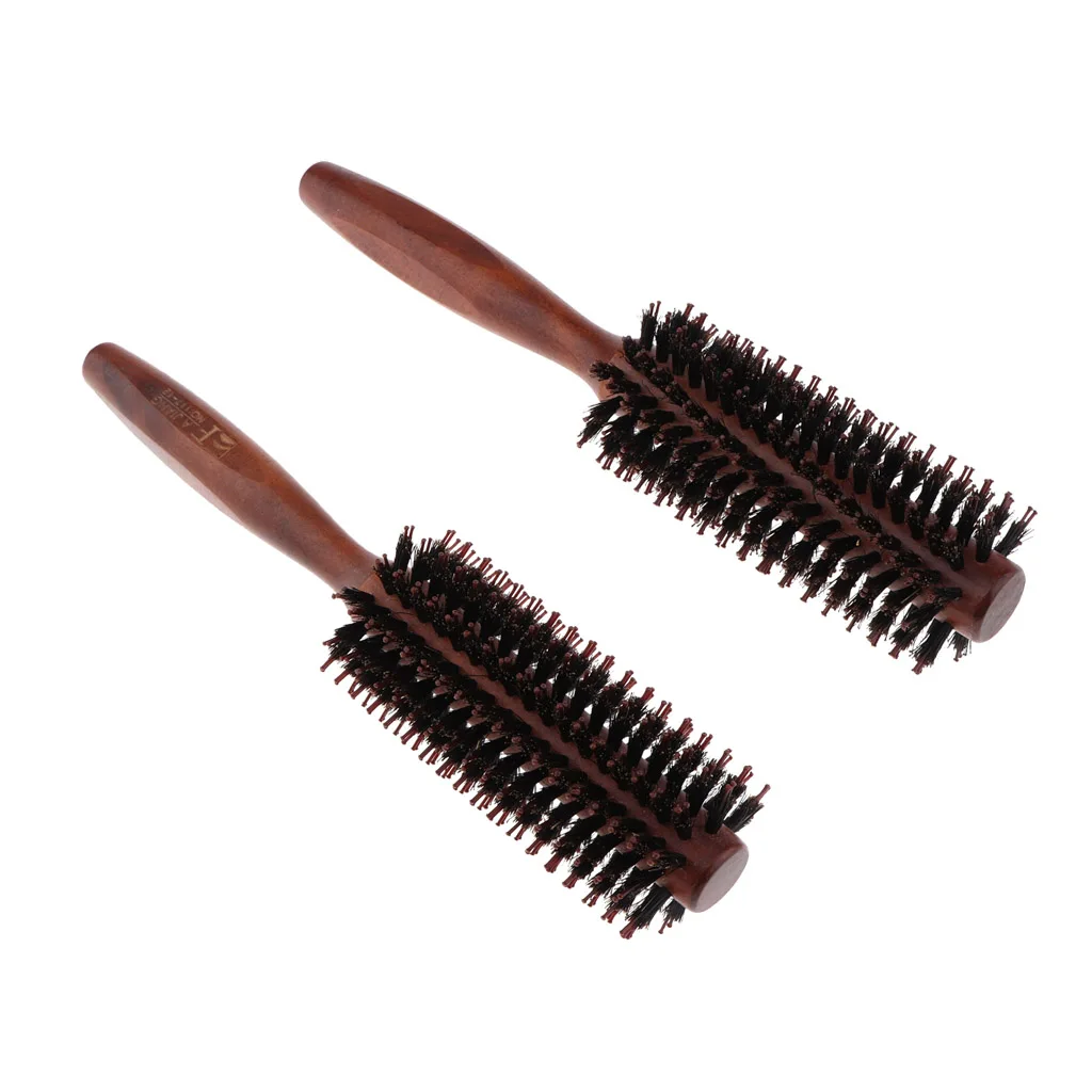 Professional Wood Hair Brush Round Comb Personal Salon Barber Styling Brush