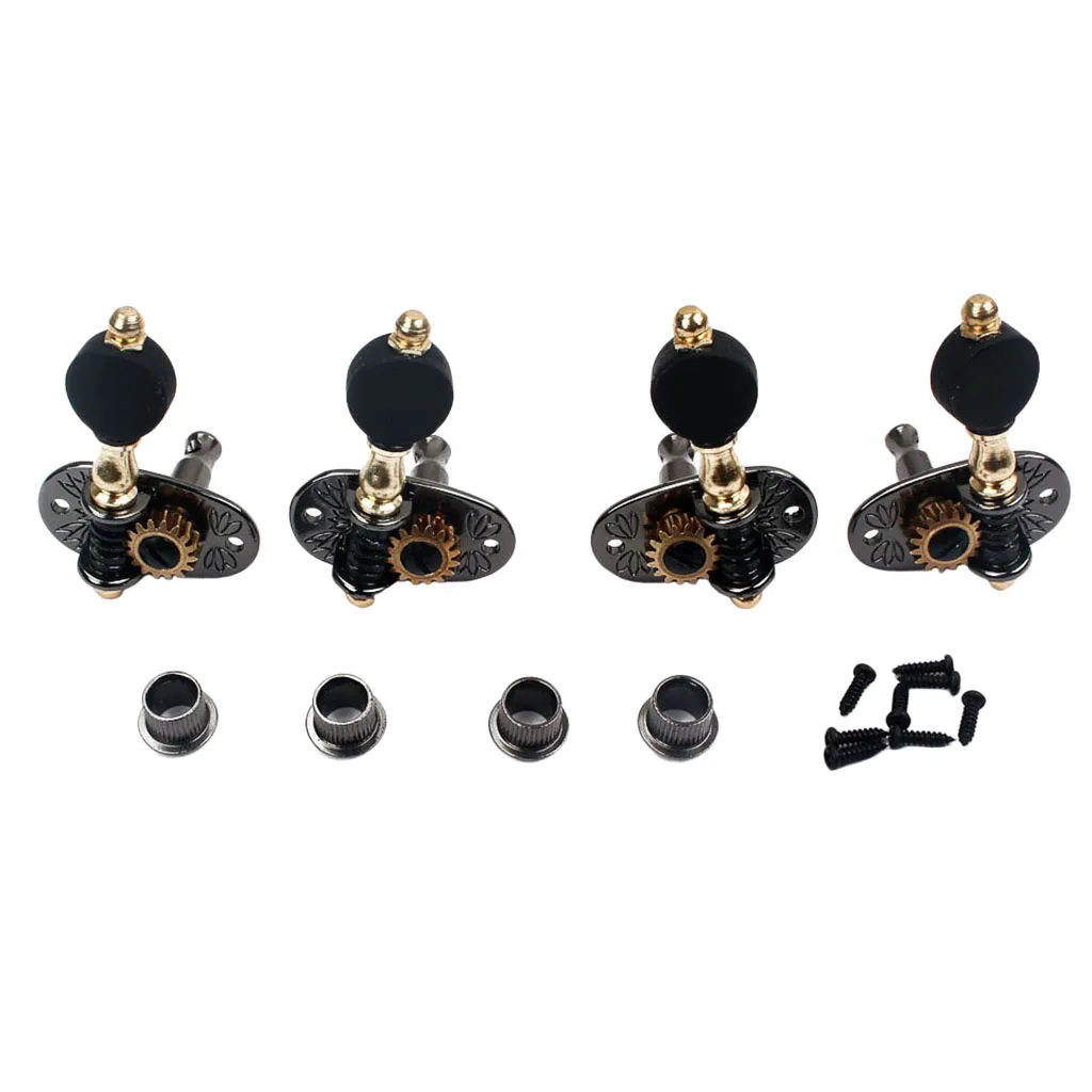 Locking Key Button String Right & Left Tuning Pegs Tuners for 3 String Cigar Box Guitar