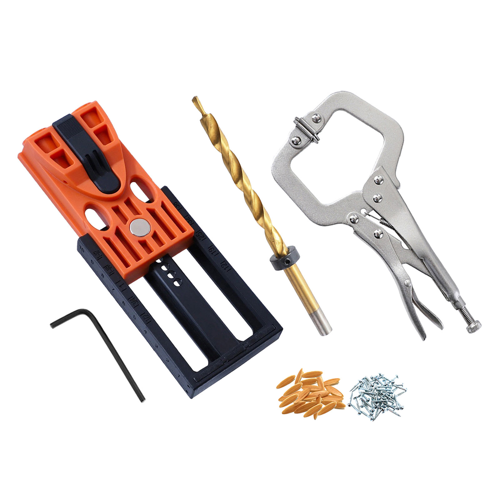 Woodworking Punch Locator Drill Drilling Guide Dowel Jig Kit Hole Opener Template Door Cabinets Portable Precise DIY Hand Tools