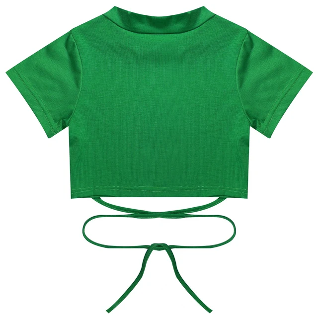 GIRLS SPORT CROP TOP in emerald, pre-teens sportswear