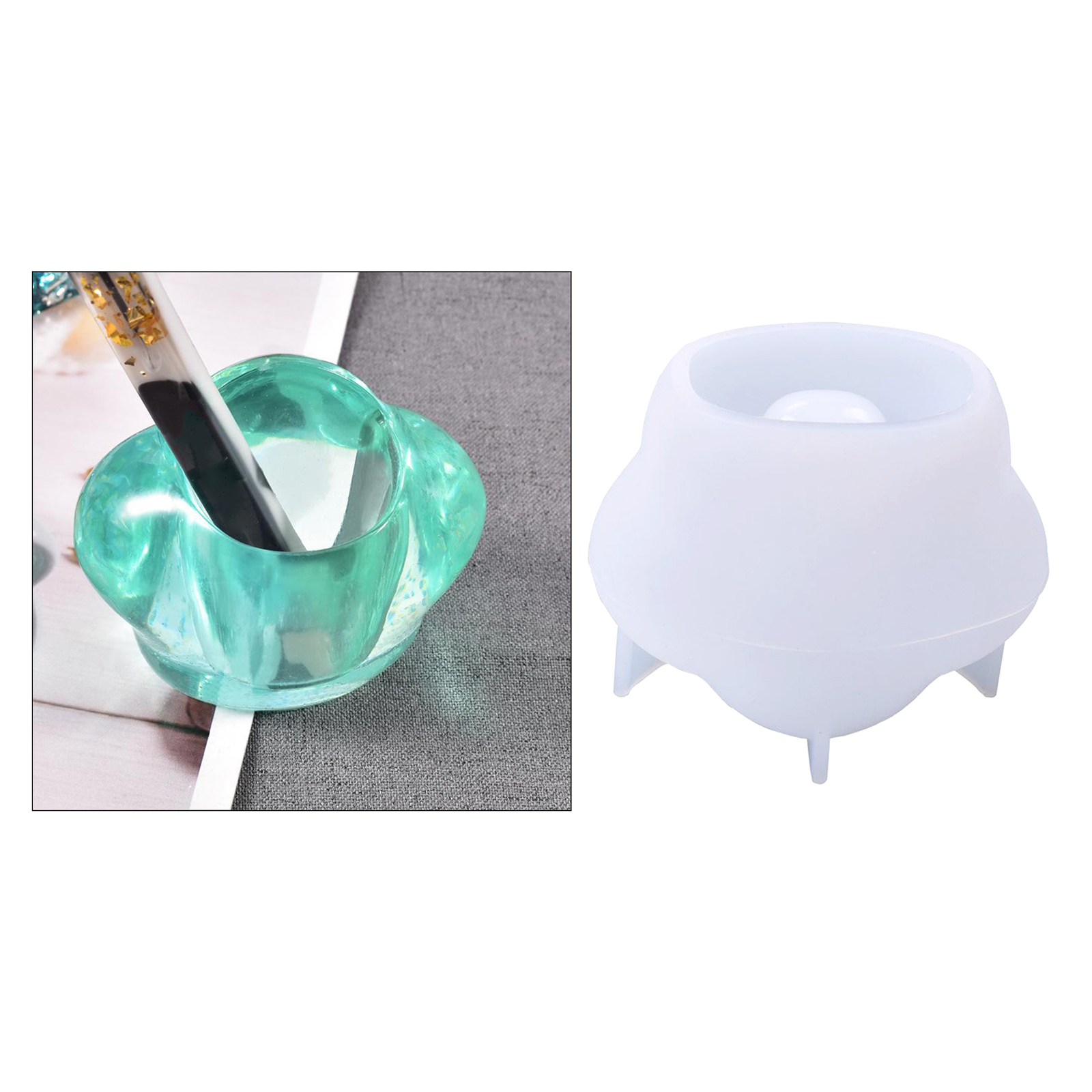 3D Pencil Holder Mold Pen Stand Handmade Mould DIY Craft Decor Kids Adult