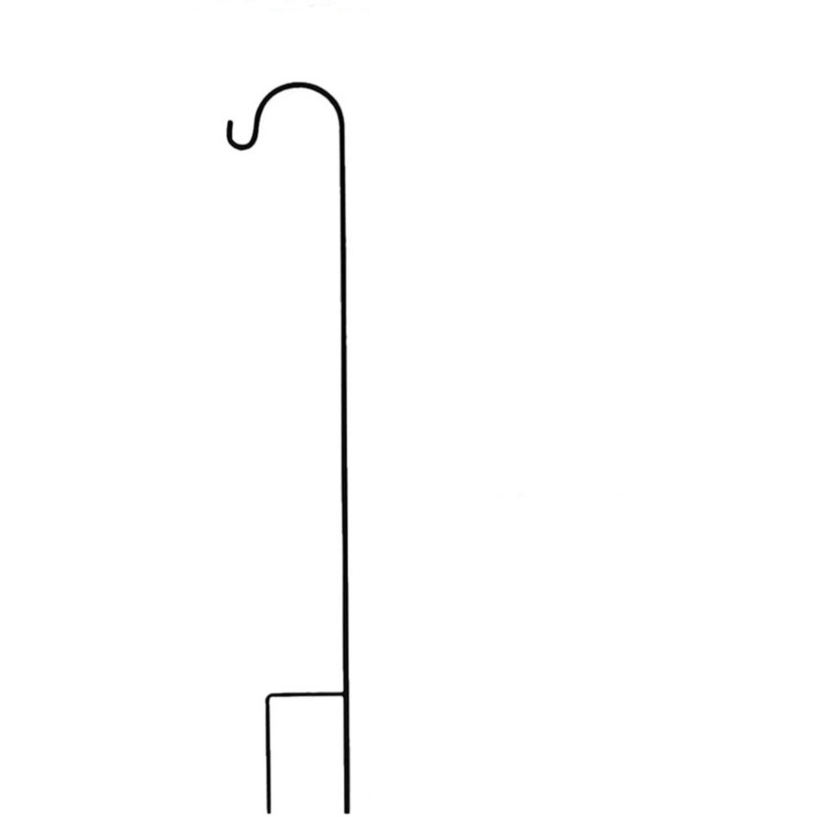 Hooks & Rails Wrought Iron Garden Lamp Hook, Rust Proof Ground Rod