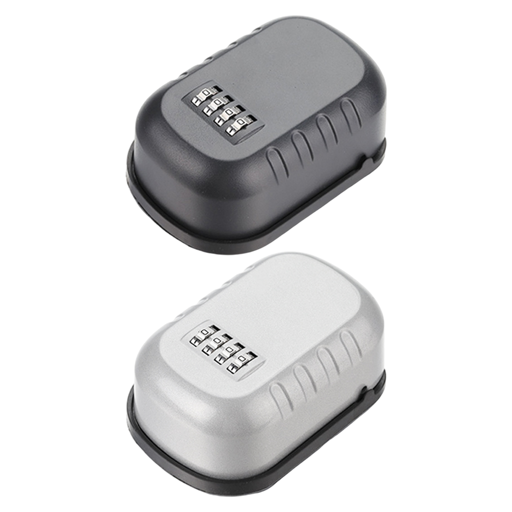 Key Lock Box Wall Mounted Aluminum Alloy Key Safe Box 4 Digit Combination Key Storage Lock Box for Outdoor Spare House Keys