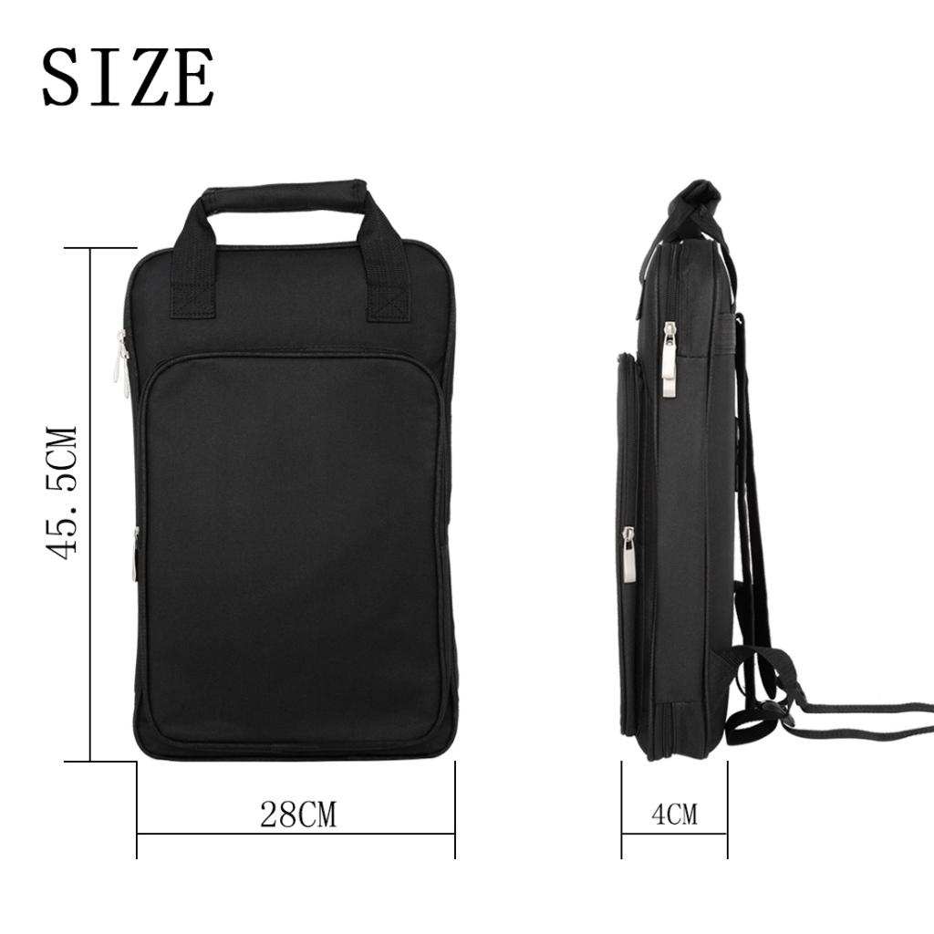 W-55 Black Drum Stick Hammer Gig Bag Holder Handbag Double Shoulder Handbag