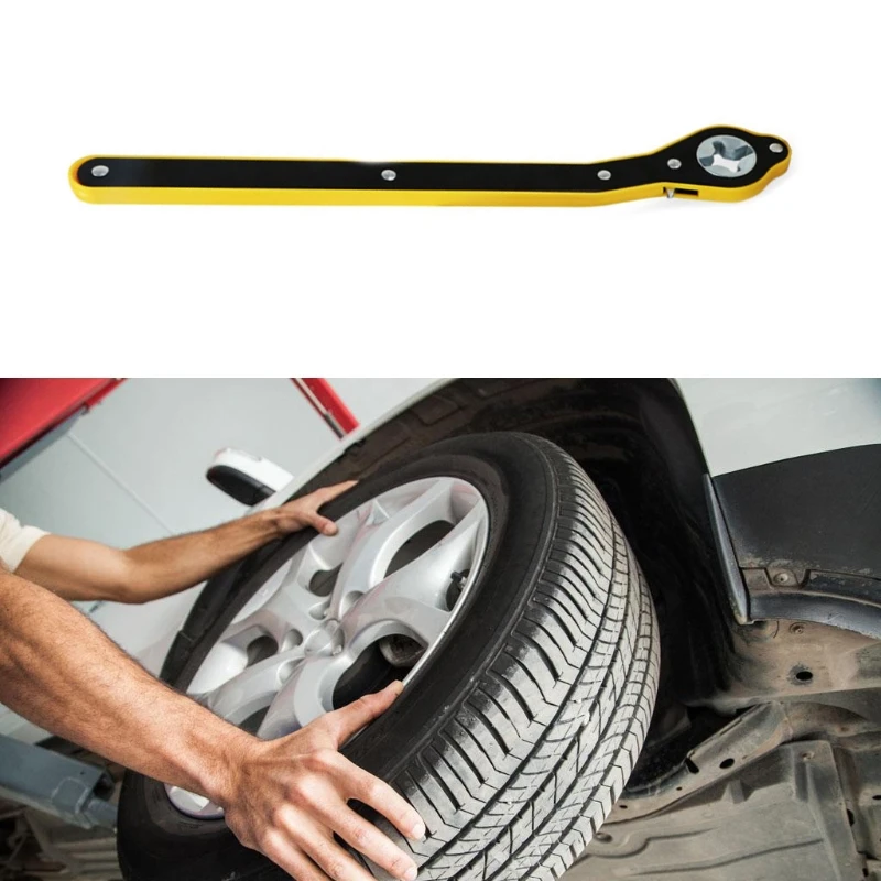 MR CARTOOL Auto Labor-Saving Jack Ratchet Handle Metal Scissor Jack Garage Tire Wheel Lug Wrench Lift Speed Handle Tool 