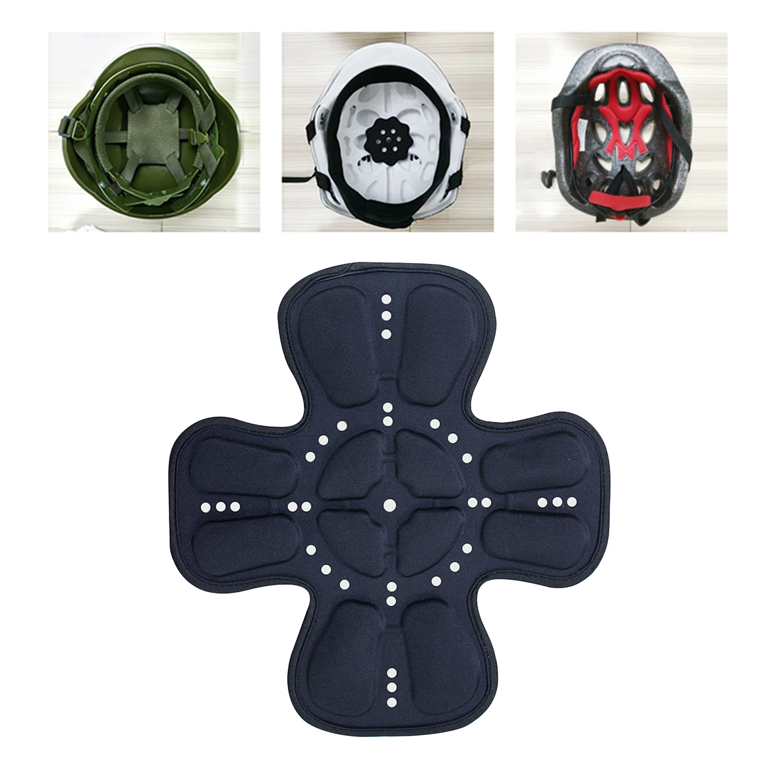 Breathable Motorcycle Helmet Liner Pad Cushion Padding Protection Insert 4D Shock Absorber for Motorcycle Racing Riding