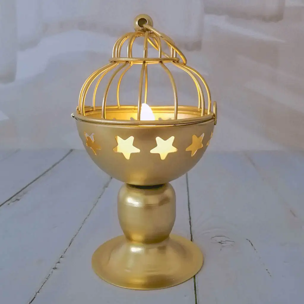 Bird Cage Candle Holder Vintage Chic Gold Candle Centerpieces Decorative Metal Candlestick for Table Party Baby Shower Wedding