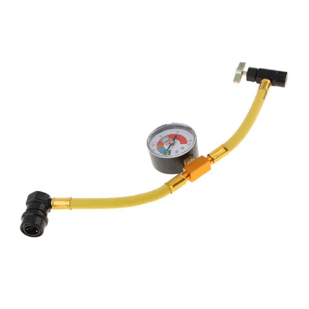 Replacement R134A AC  Charging Hose Pipe W/ Gauge 200PSI Yellow