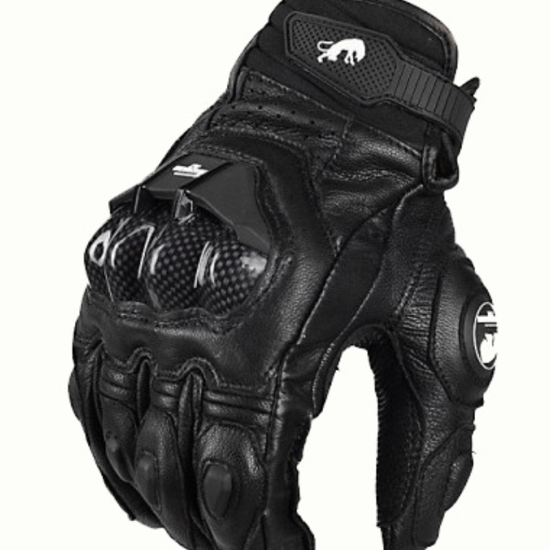 Luvas de Corrida de Fibra de Carbono de Couro Luvas de Motocicleta Equitação Anti-queda Antiderrapante Luvas Curtas Afs6 1 Cheap Ride-On Acessórios