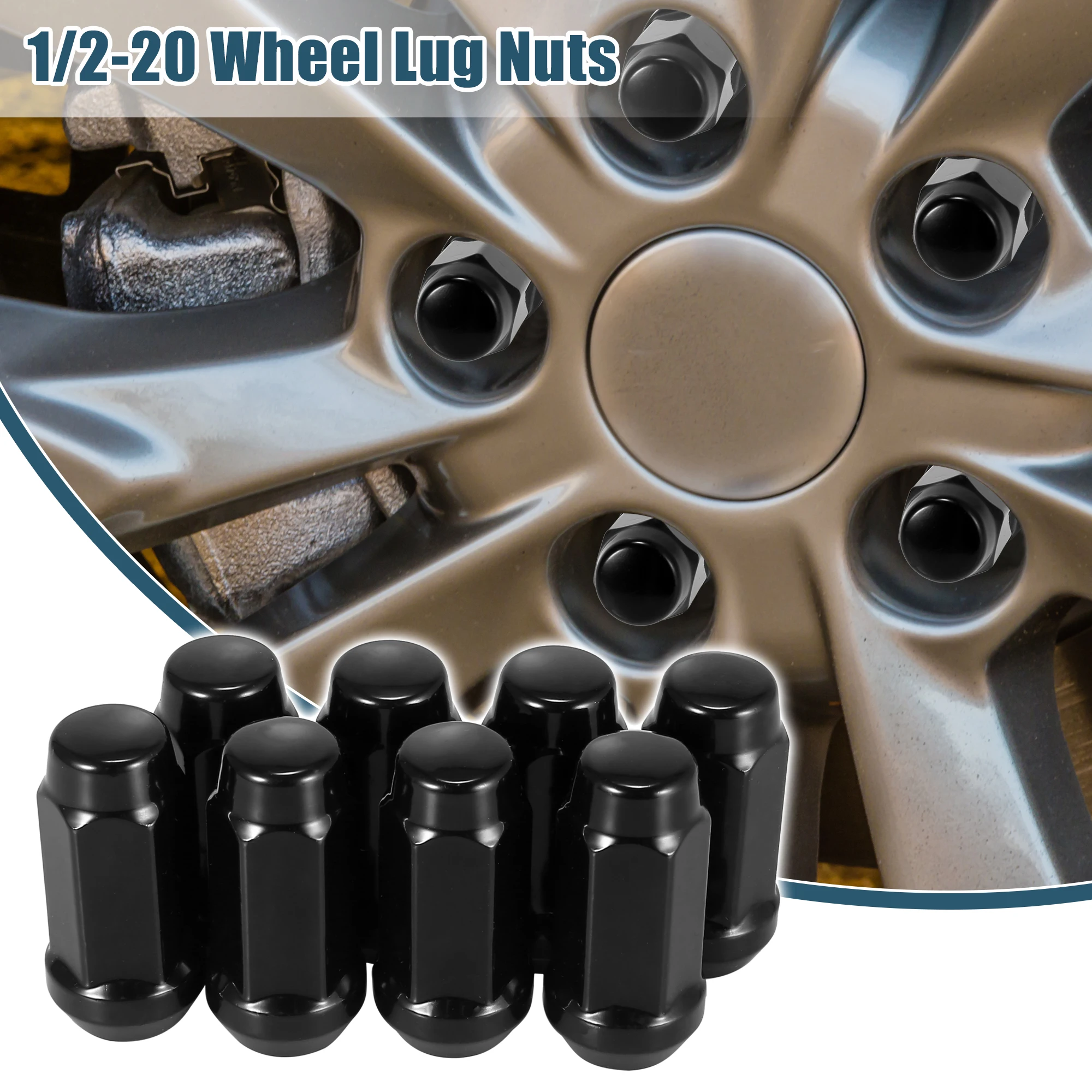 X AUTOHAUX 6 Pcs M12x1.25 Chrome Bulge Acorn Wheel Lug Nuts Cone Seat for Car