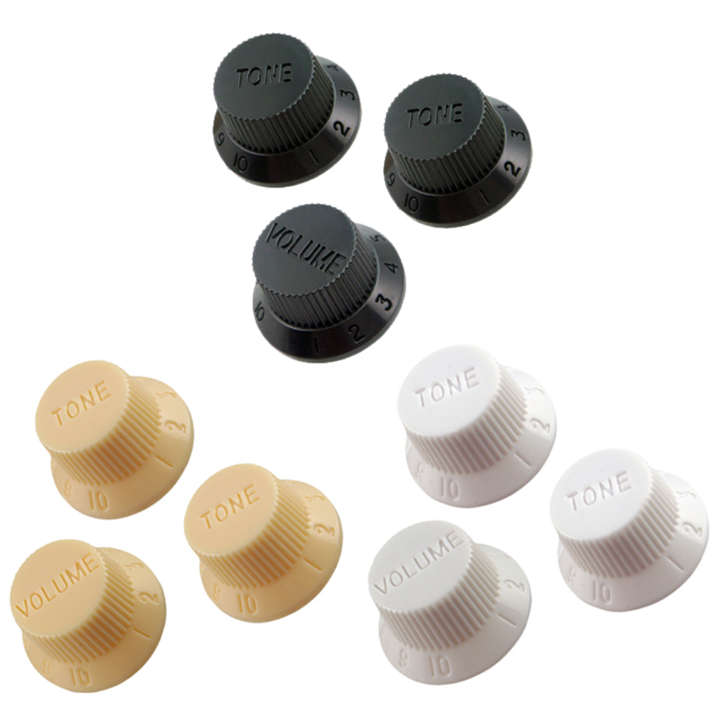 Tooyful Volume Knob Tone Button Replacement Parts for ST Sq Squier Guitar Accessries Pack of 3