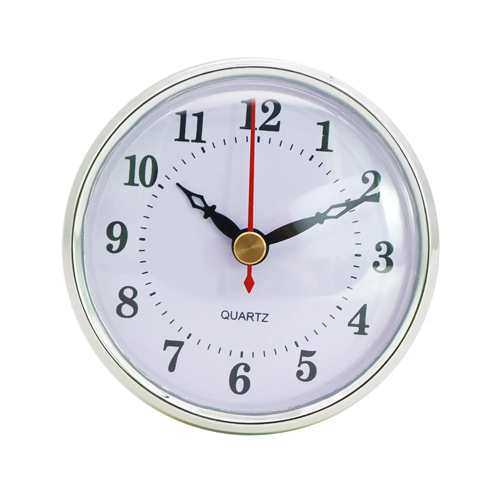 1Pc Face Diameter 80MM Silver Rim Quartz Clock Head for Built - in Clock DIY Desk Table Clock